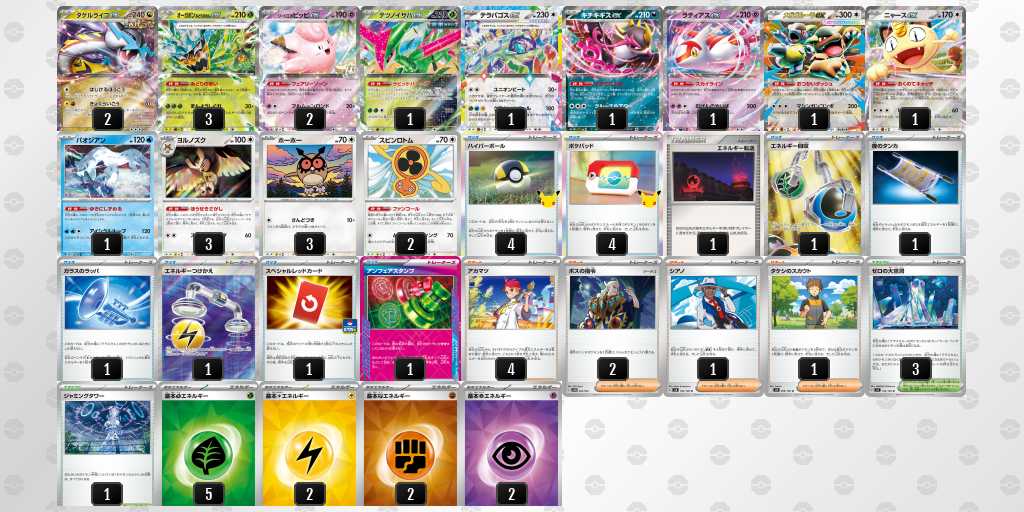 準優勝 タケルライコ/ガルーラのデッキリスト