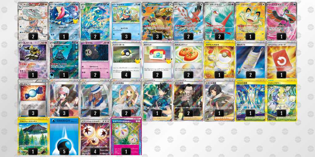 ベスト8 ゲッコウガ/ガルーラのデッキリスト