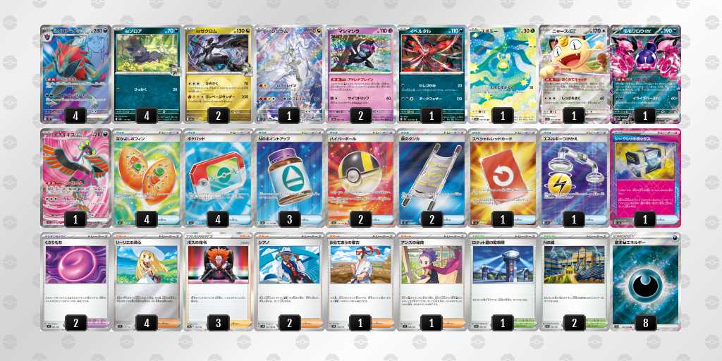 ベスト8 ゾロアークのデッキリスト
