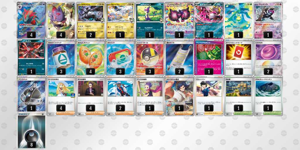 ベスト8 ゾロアークのデッキリスト