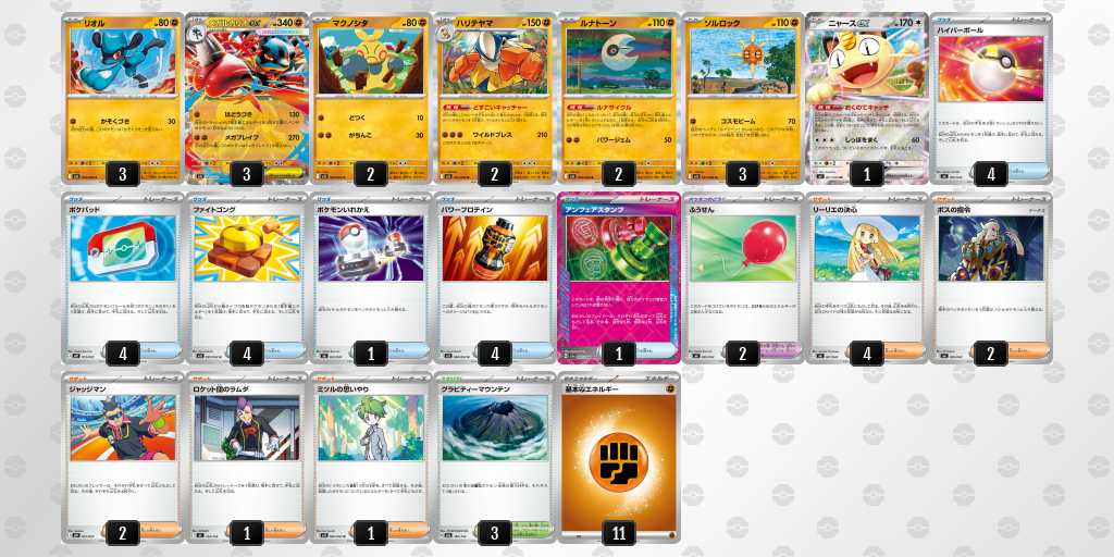 ベスト16 ルカリオのデッキリスト
