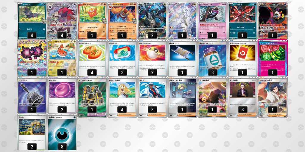 ベスト8 ゾロアークのデッキリスト