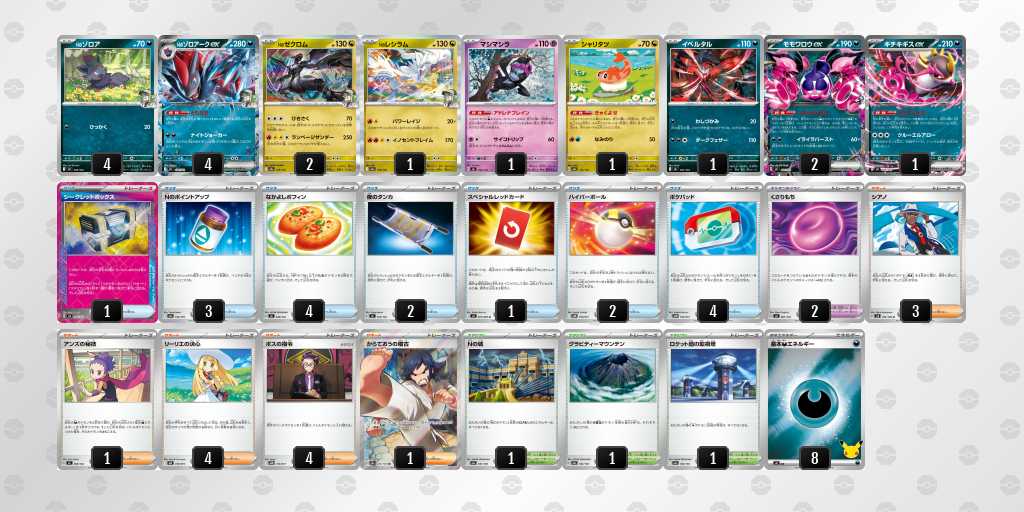 ベスト8 ゾロアークのデッキリスト