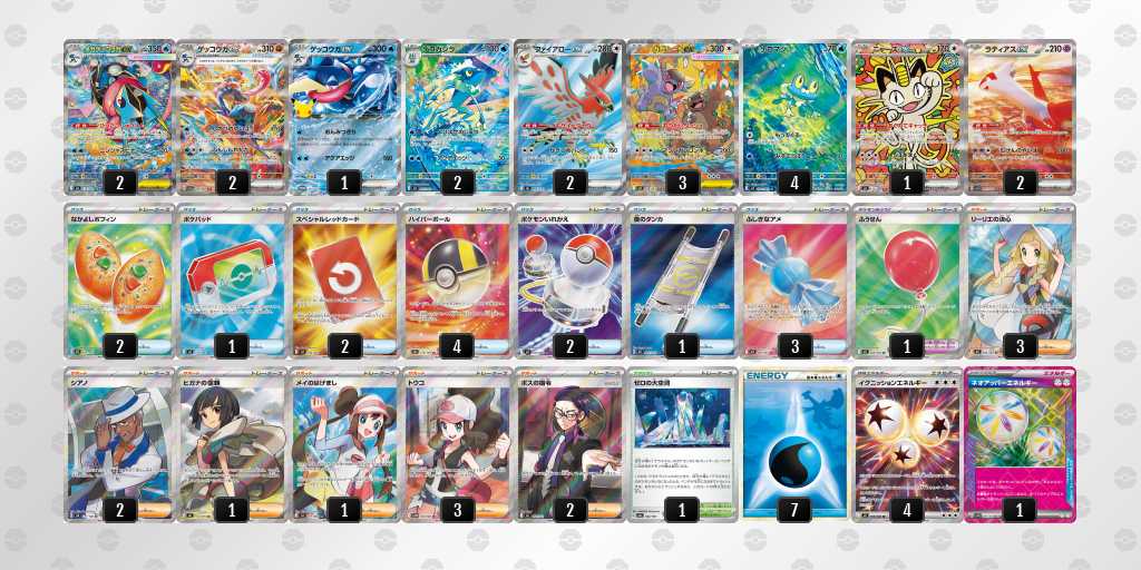 ベスト4 ゲッコウガ/ガルーラのデッキリスト