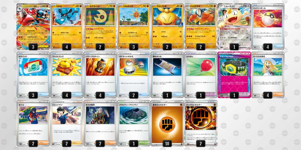 ベスト4 ルカリオのデッキリスト