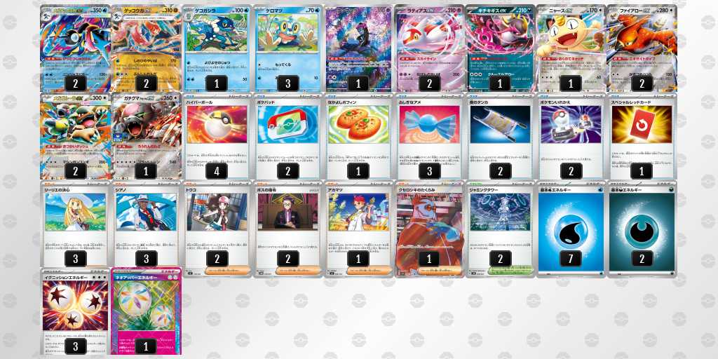 ベスト16 ゲッコウガ/ガルーラのデッキリスト