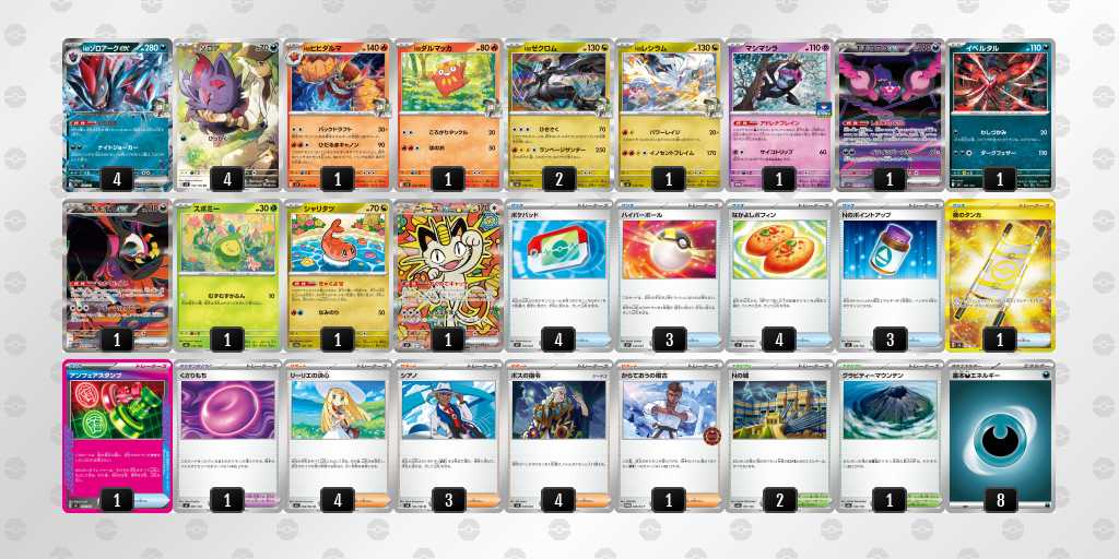 ベスト8 ゾロアークのデッキリスト