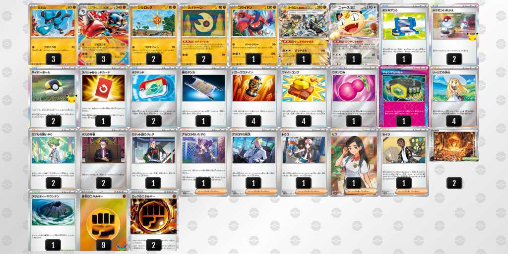 ベスト16 ルカリオのデッキリスト