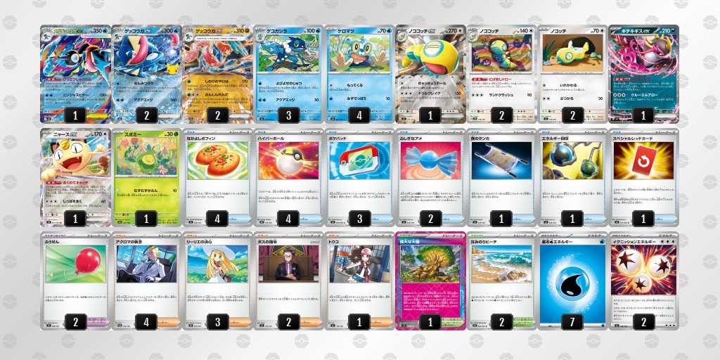 ベスト16 ゲッコウガ/ノココッチのデッキリスト