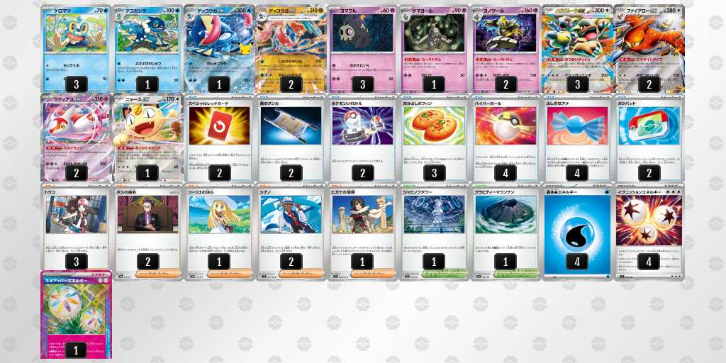 優勝 ボムゲッコウガ/ガルーラのデッキリスト