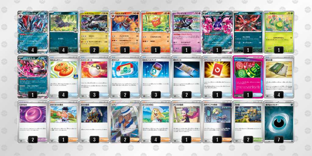 ベスト4 ゾロアークのデッキリスト
