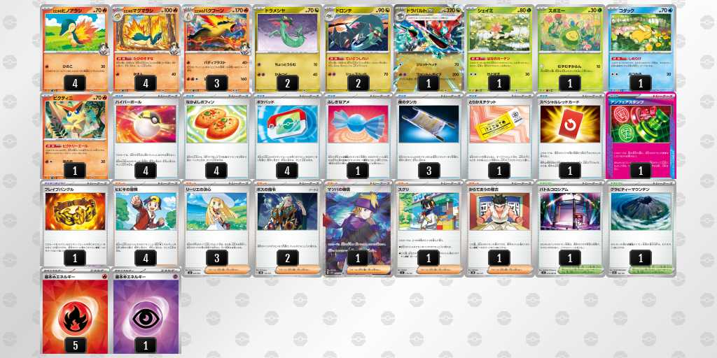 ベスト16 バクフーン/ドラパルトのデッキリスト