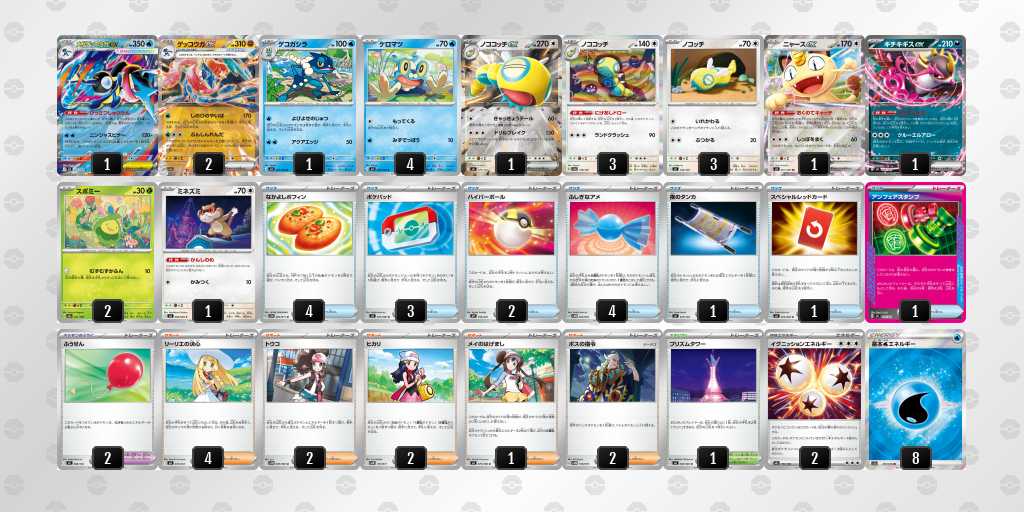 ベスト16 ゲッコウガ/ノココッチのデッキリスト