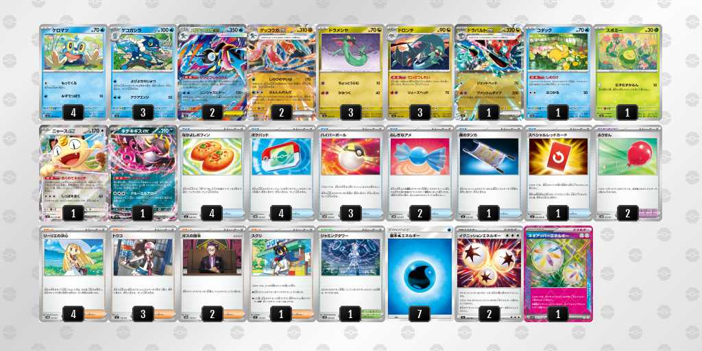 準優勝 ゲッコウガ/ドラパルトのデッキリスト