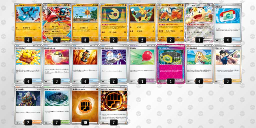 ベスト16 ルカリオのデッキリスト