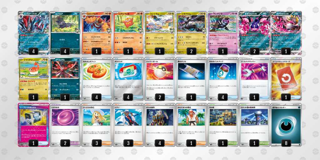 ベスト8 ゾロアークのデッキリスト