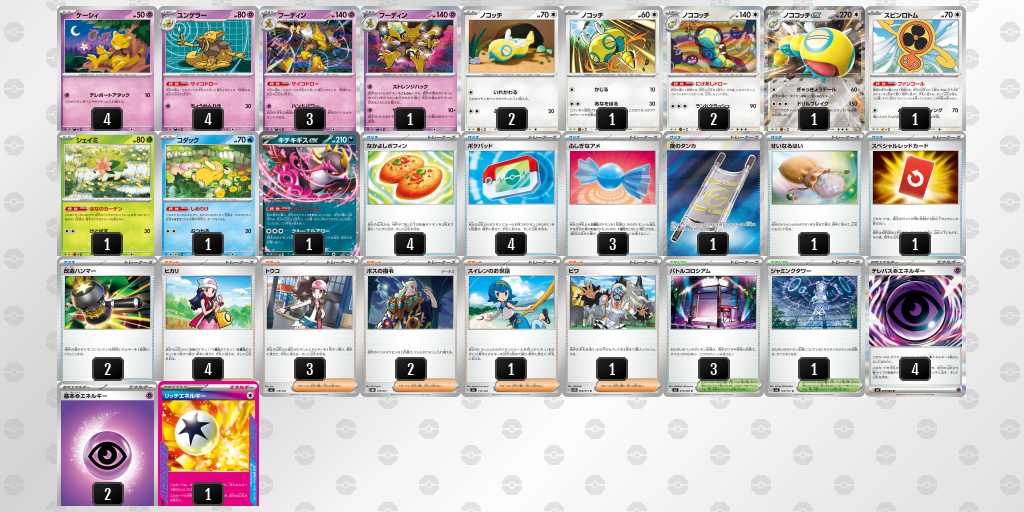 ベスト4 フーディンのデッキリスト