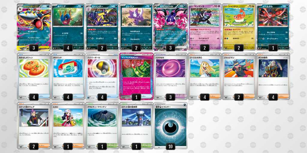ベスト4 サメハダーのデッキリスト